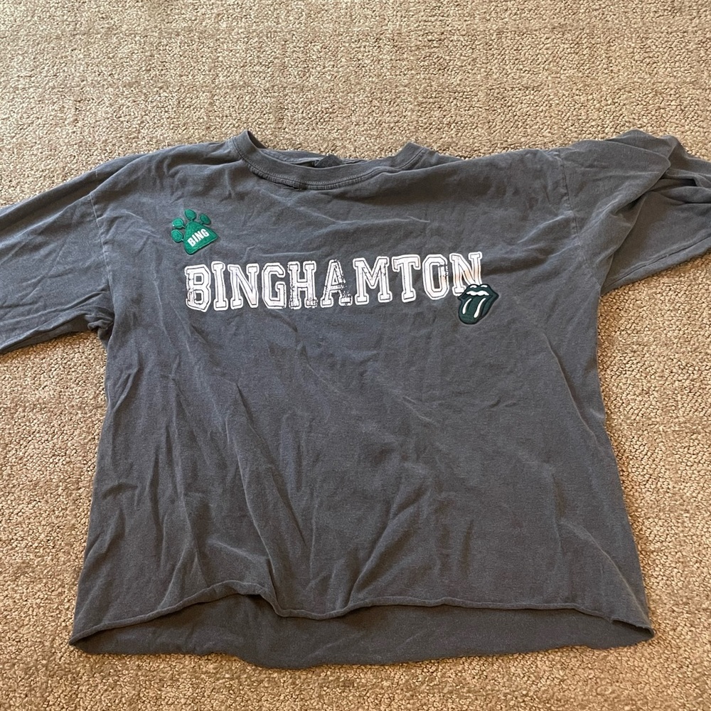 BINGHAMTON custom grey long sleeve